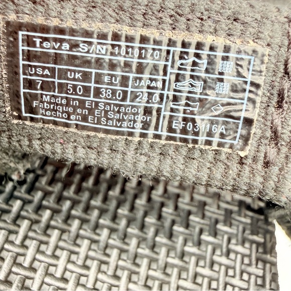 Teva Original Universal Black Basic Strap Sandals Womens Size 7 Strappy - Picture 11 of 13